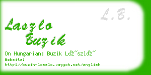 laszlo buzik business card